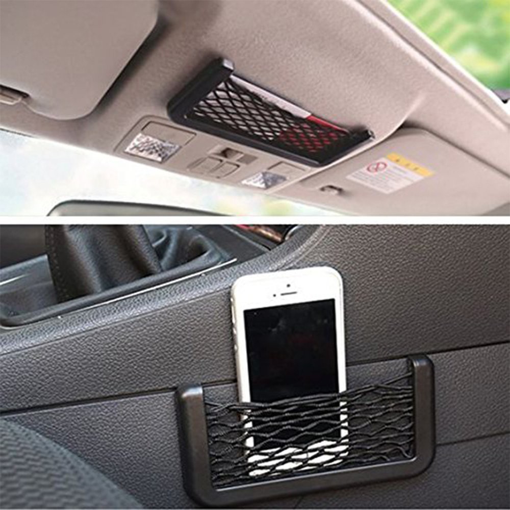 Set 3 Túi Lưới Đựng Đồ Co Giãn Hai Mặt Gắn Ghế Ngồi Xe Hơi Thông Dụng