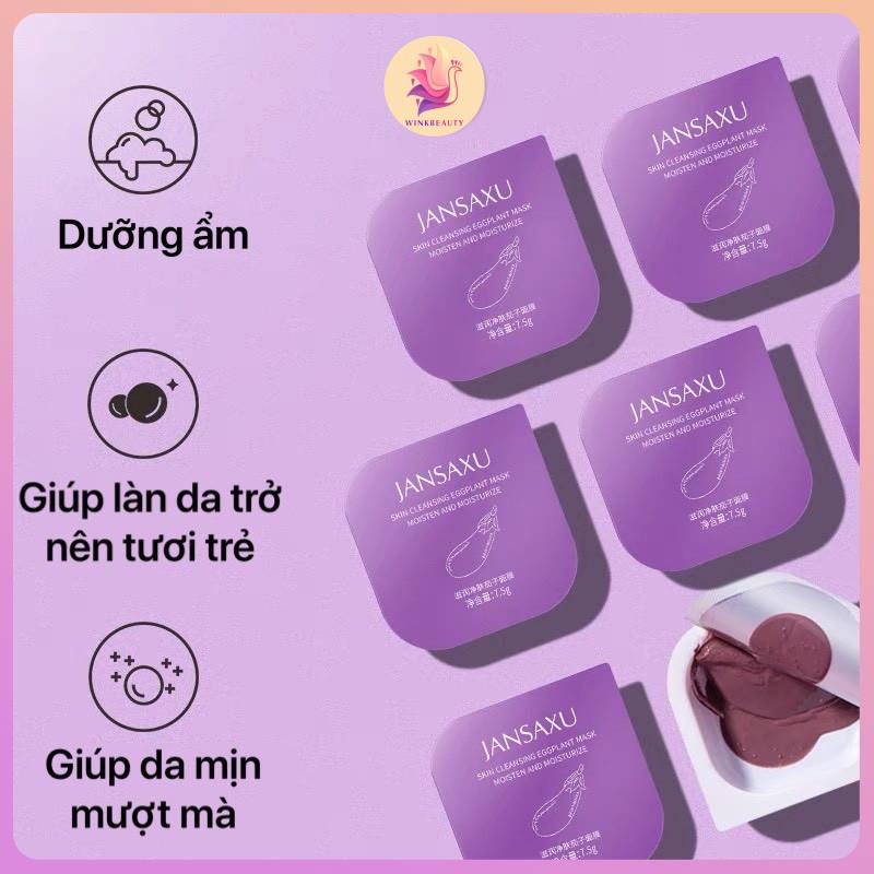 [N144] Full Hộp Mặt Nạ Bùn Non Đất Sét Cà Tím Sạch Da Cấp Ẩm Mack Eggplant WINKBEAUTY