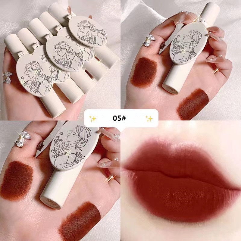 Son môi Maffick dưỡng ẩm màu nâu dâu tây mờ phù hợp cho học sinh sử dụng hàng ngày | BigBuy360 - bigbuy360.vn
