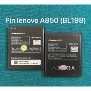 Pin điện thoại Lenovo A850 BL198 2250mAh xịn bảo hành