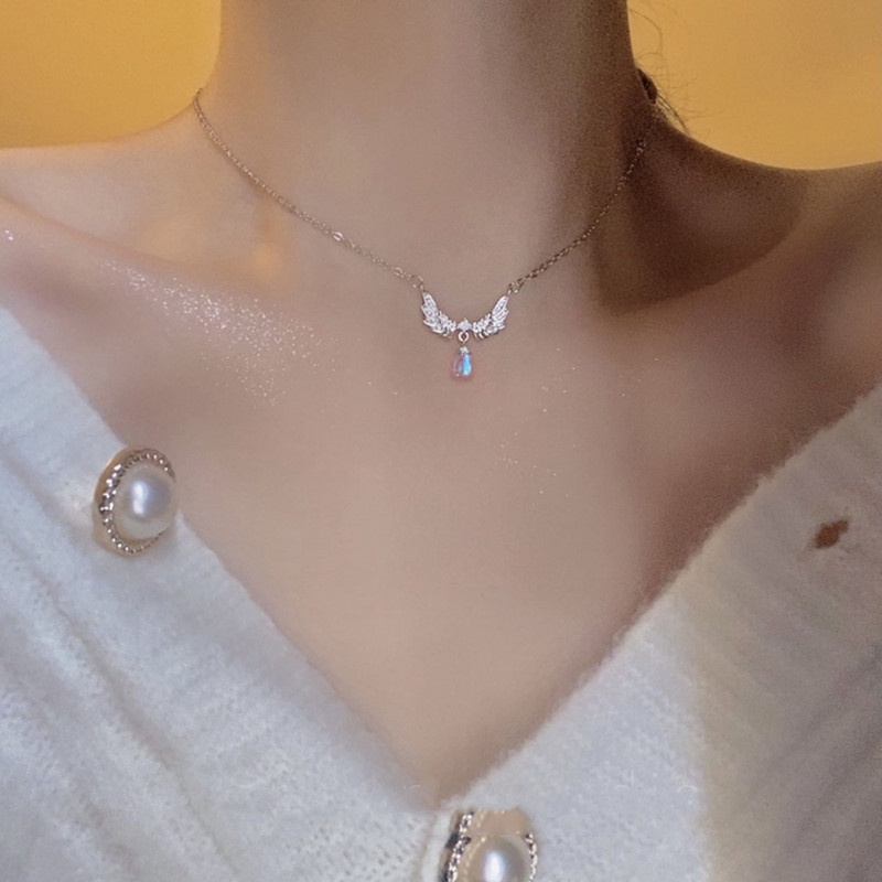 Vòng cổ Mặt Hình Cánh Thiên Thần Đính Đá Thời Trang Cho Nữ