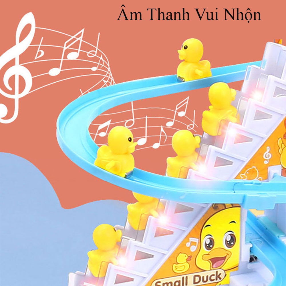 Đồ chơi chơi trẻ em vịt leo cầu thang, có nhạc và đèn, đồ chơi trẻ em thông minh kích thích sự phát triển cho bé.