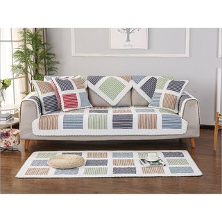 Thảm sofa Chữ nhật xanh