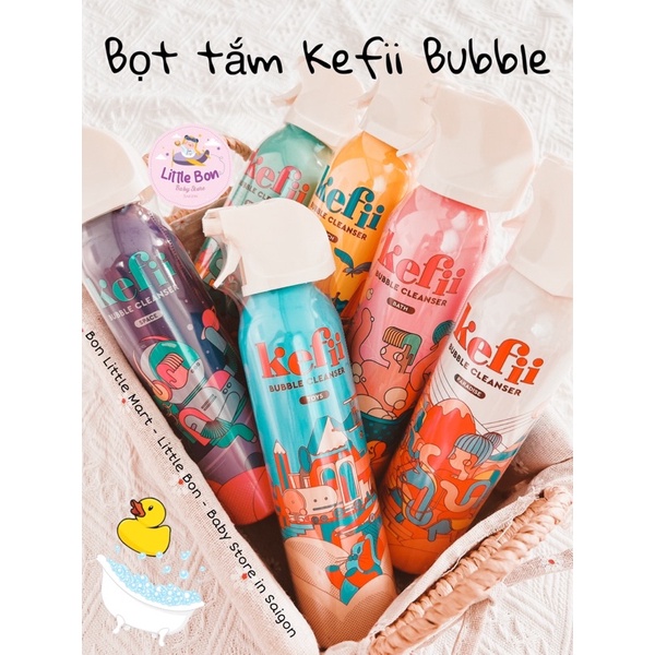 Bọt tắm Kefii Bubble Cleanser Hàn Quốc 3Y+ chính hãng