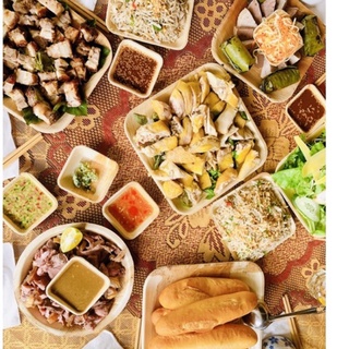 Combo trải nghiệm mo cau/Set 16 món ,chén đĩa mo cau dùng 1 lần cao cấp, tiện lợi, thân thiện môi trường/mo cau xứ Tiên