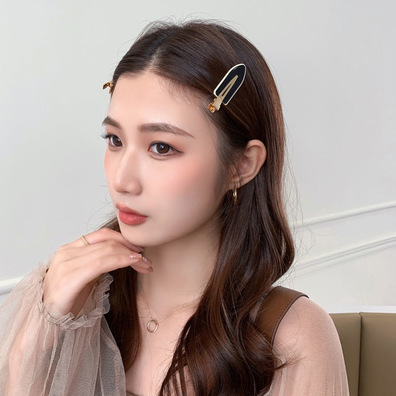 Kẹp tóc in họa tiết caro thời trang cổ điển