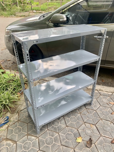 Kệ sắt v lỗ 4 tầng dài 120 rộng 40 cao 150