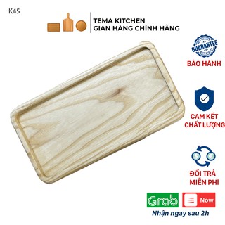 Khay gỗ hình chữ nhật Tema Kitchen trang trí siêu xinh - Khay gỗ tần bì tự nhiên