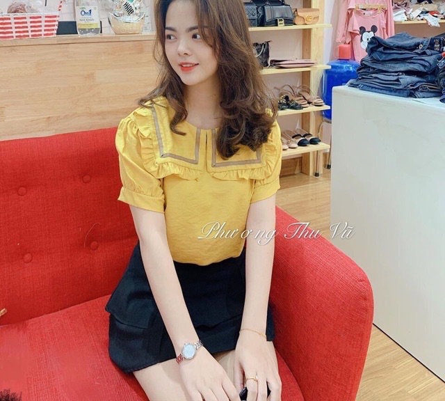 Áo cổ bèo hàng siêu đẹp Hanna