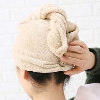 Khăn quấn sấy khô tóc thấm hút siêu nhanh thiết kế dễ thương phong cách hàn quốc tiện dụng