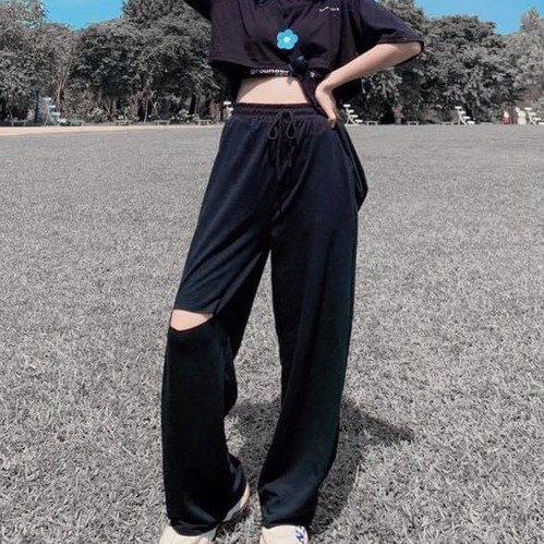 Quần jogger RUBY HOUSE86 from quần ống rộng vải nỉ ép không xù 2 màu Đen Xám, HOT HIT 2021