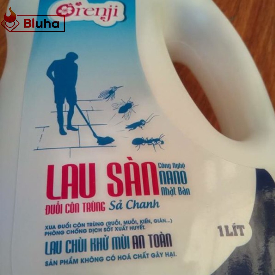 Nước lau sàn đuổi muỗi và côn trùng Orenji 1L hương sả chanh công nghệ NANO từ Nhật Bản, an toàn không độc hại
