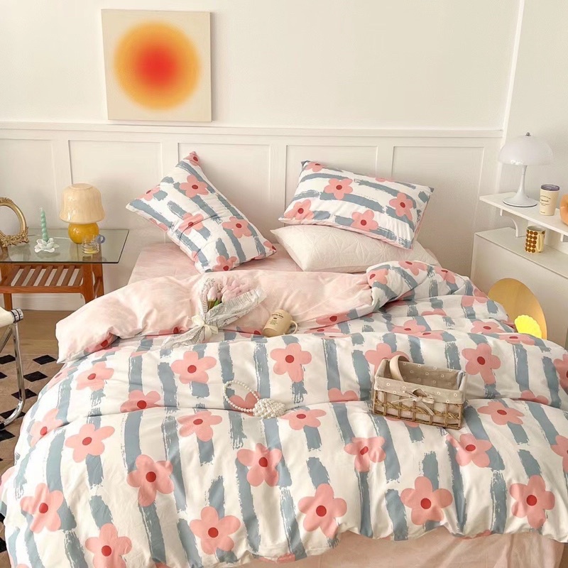 Bộ chăn ga Cotton Living Nhập Khẩu 100% cao cấp - Họa tiết đáng yêu