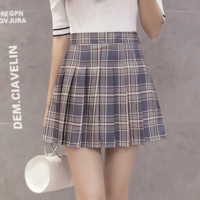 Chân váy tennis ngắn xếp ly họa tiết kẻ caro thời trang nữ phong cách trẻ trung năng động Hàn Quốc | BigBuy360 - bigbuy360.vn