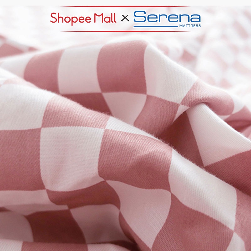 Bộ Ga Gối 5 Món Cotton Poly SERENA Chính Hãng Set Chăn Ra Ga Grap Drap Gối Đệm Nệm Trần Bông Trải Phủ Giường Đẹp Cao Cấp