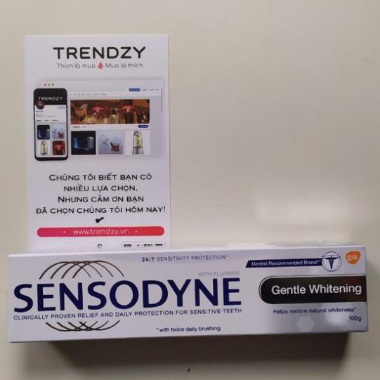 [Sale 30% + Quà tặng] Kem đánh răng Sensodyne Gentle Whitening 100G - Made in Thailan