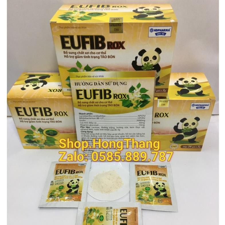 EUFIB ROX bổ sung chất sơ cho cơ thể, giảm tình trạng táo bón, bé bị tiêu chảy, đầy bụng, khó tiêu, rối loại hệ vi sinh