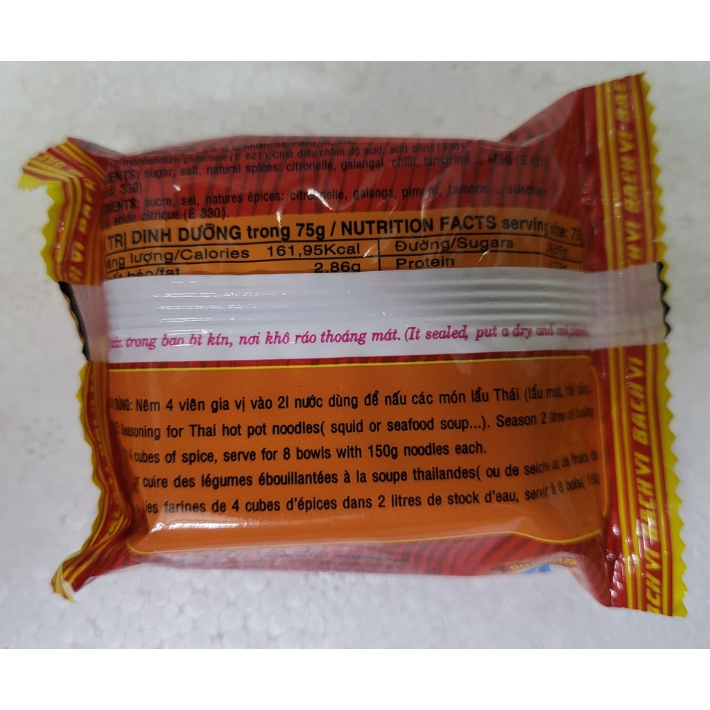 (Gói 75g – LẨU THÁI) VIÊN GIA VỊ NẤU ĂN [VN] BAVIFOOD Thai Hot Pot Noodles Seasoning Cubes
