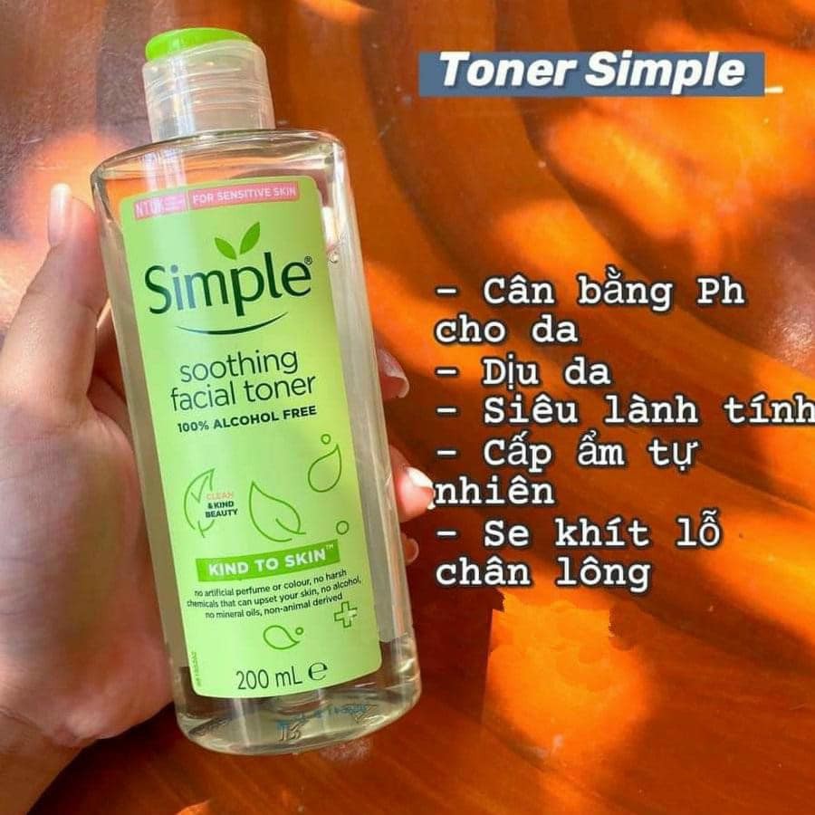 Nước hoa hồng Simple Toner làm dịu và cân bằng độ ẩm cho da 200ml [My Xeko] | BigBuy360 - bigbuy360.vn