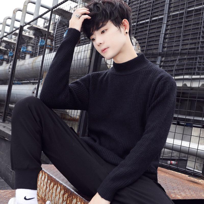 Áo len nam Unisex dài tay cổ 3 phân hạt gạo đẹp FAVITI AL72