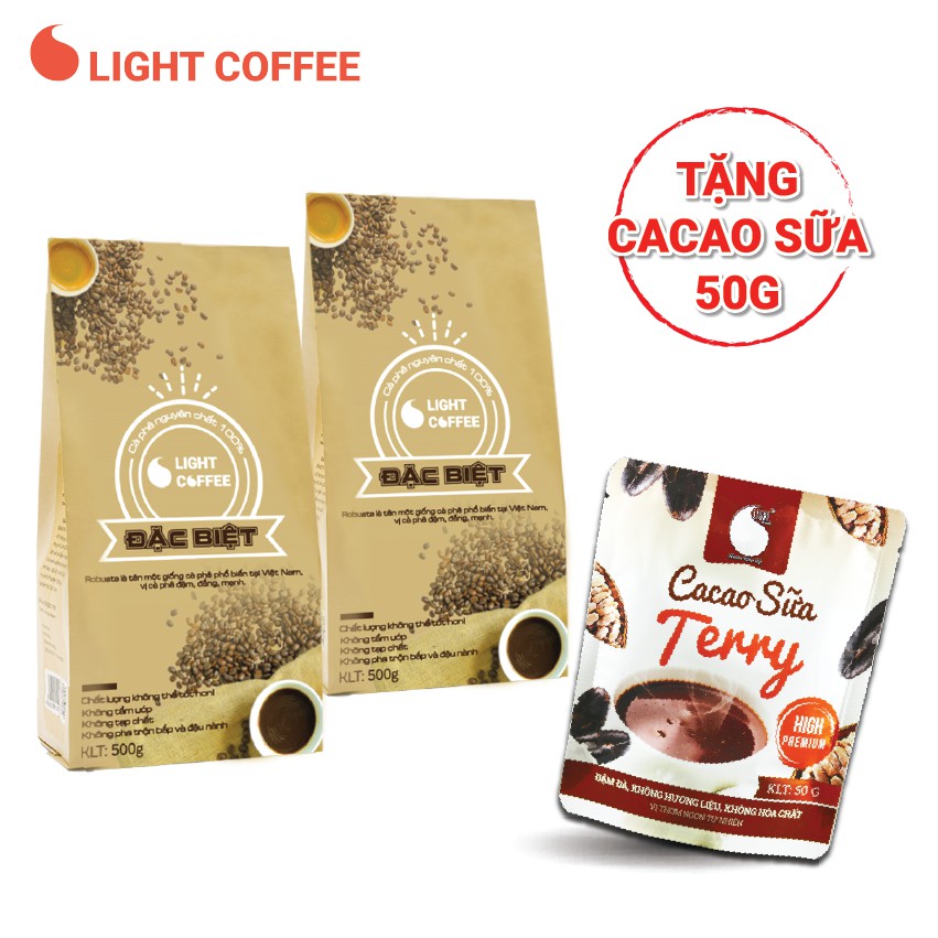 Cà phê bột Đặc biệt Light Coffee 500g combo 2 gói
