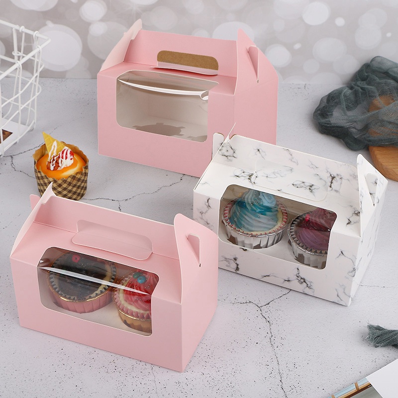 Set 30 Hộp Đựng Bánh Cupcake Trong Suốt Có Thể Mang Đi Tiện Dụng