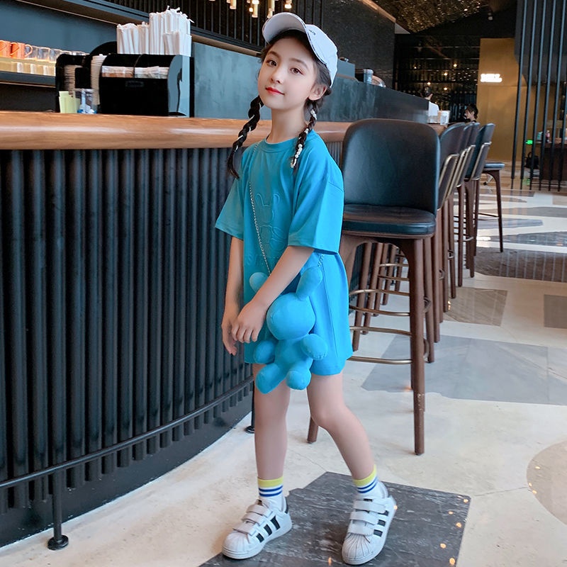 [Giao Hàng Tiền Mặt] Đầm Bé Gái Mùa Hè Phong Cách Phương Tây Tay Lửng Phong Cách Mới 2021