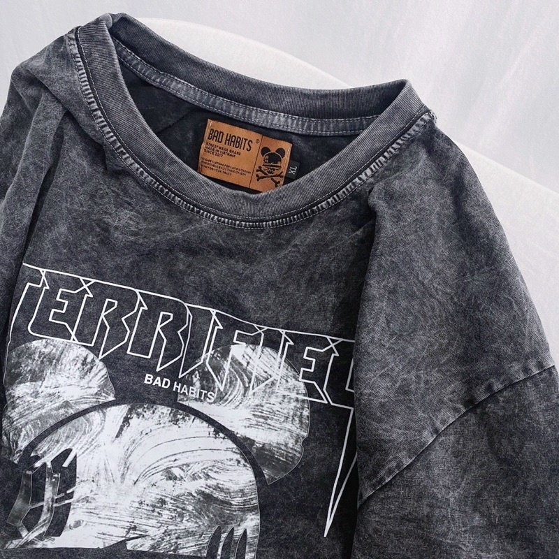 [MHSneakers] Áo thun loang xám unisex, áo thun form rộng tay lỡ (ảnh thật 100%) | BigBuy360 - bigbuy360.vn