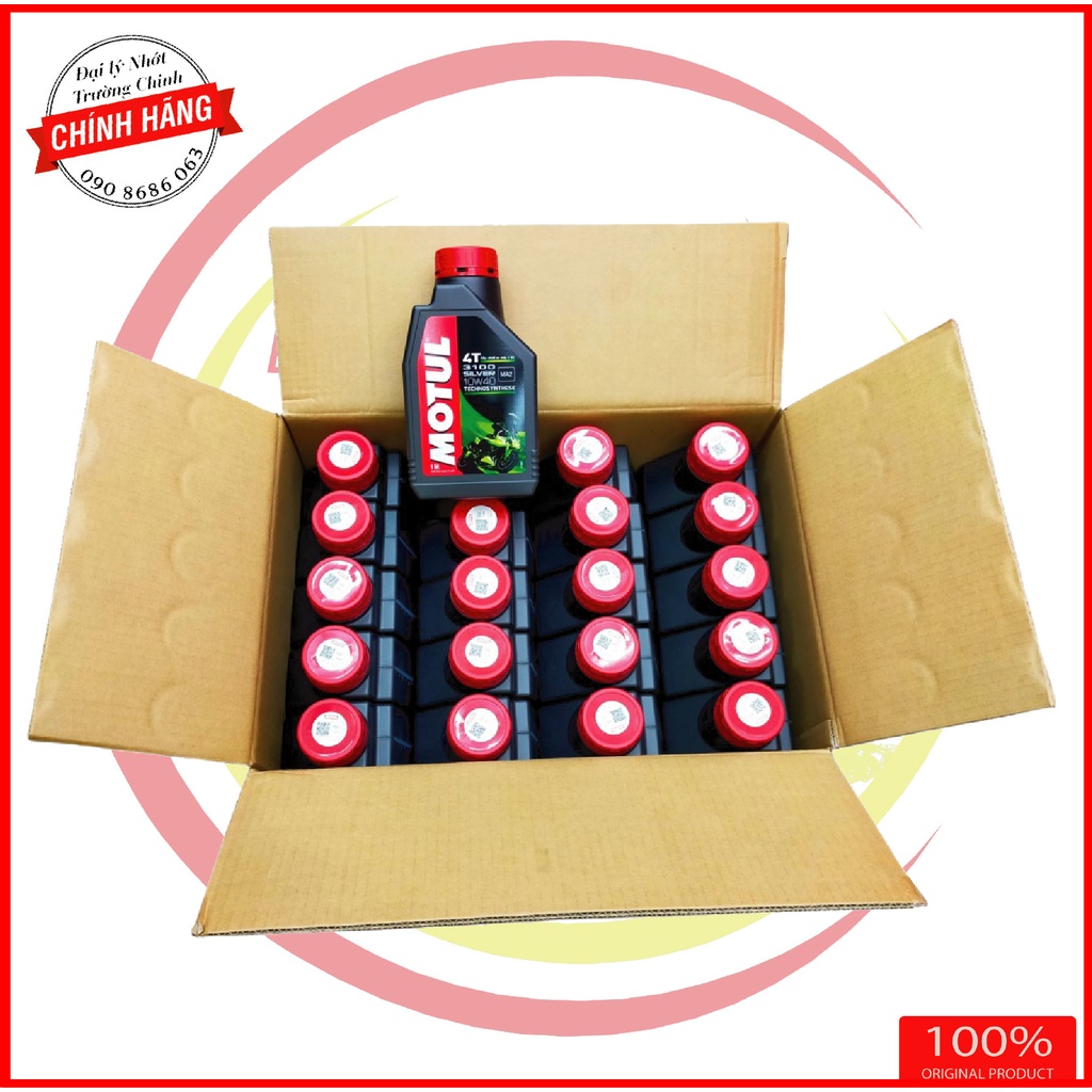 Thùng 20 bình Motul 3100 Silver 10W40 dành cho xe số