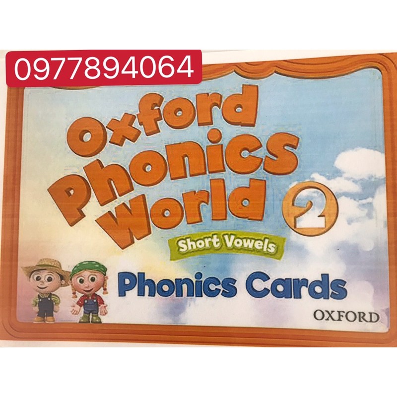 Flashcards Oxford Phonics World 2- Thẻ size A5 ép plastics bền đẹp☘️giáo cụ đồ dùng dạy học Tiếng Anh❤️