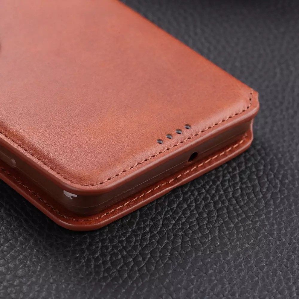 Bao ốp lưng điện thoại Samsung A21 A21s kèm ví gập nắp da thật mềm mịn bền màu - azns | BigBuy360 - bigbuy360.vn