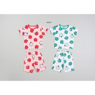 Bộ cotton cao cấp hình táo made in Korea