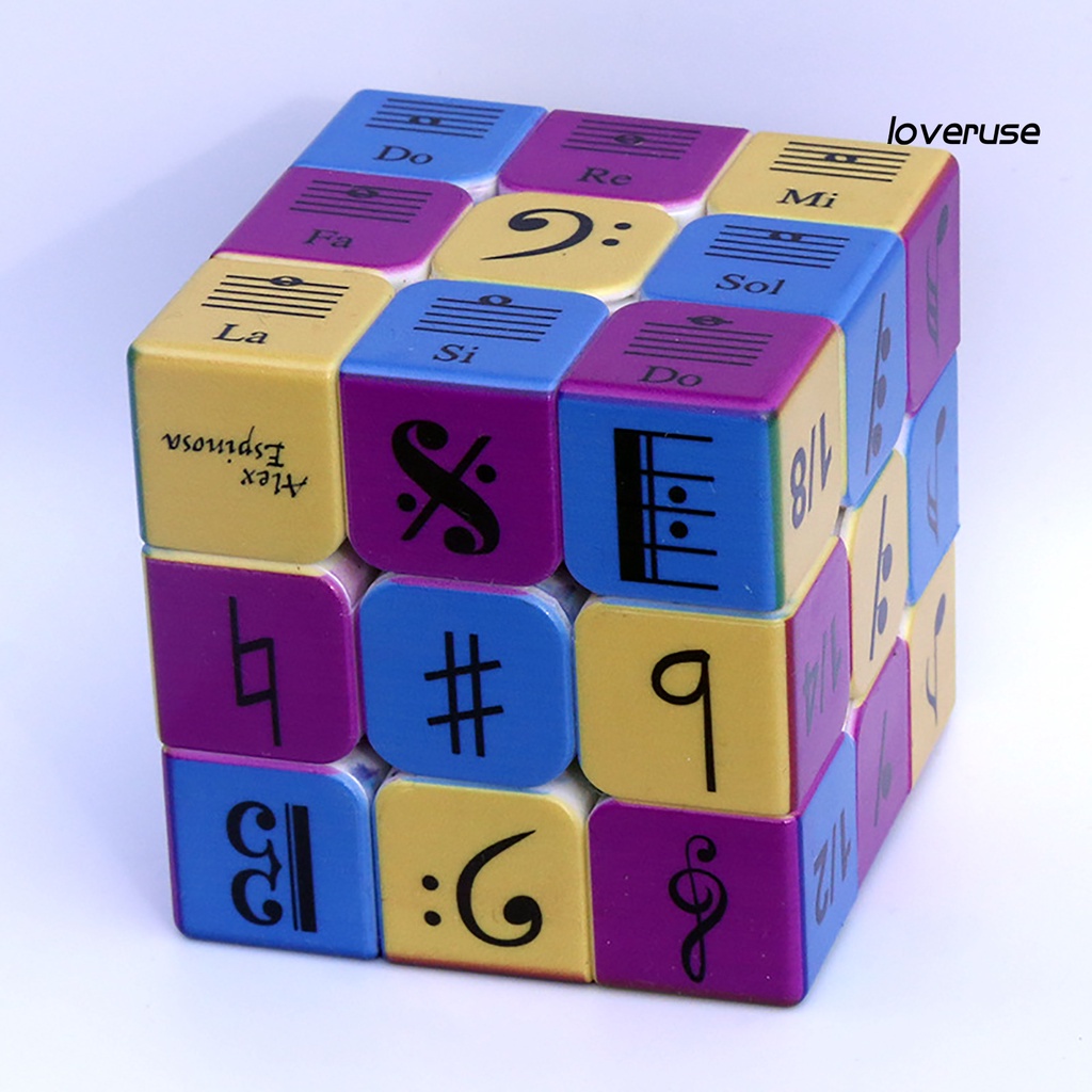 Musical Note Print Third-Order Rubik Puzzle Cube Children Educational Toys Gifts /YZWJ/