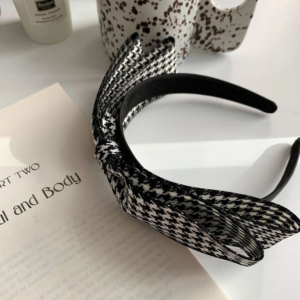 Băng đô rửa mặt/Dây buộc tóc hình nơ phong cách Hàn Quốc cổ điển sang trọng cho nữ tùy chọn