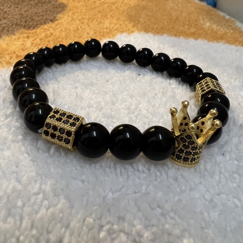 Vòng tay hạt charm nam vương miệng dành cho nam