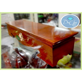 Đôn gỗ dài đặt tượng thờ cúng hoa sen nổi - 5 size