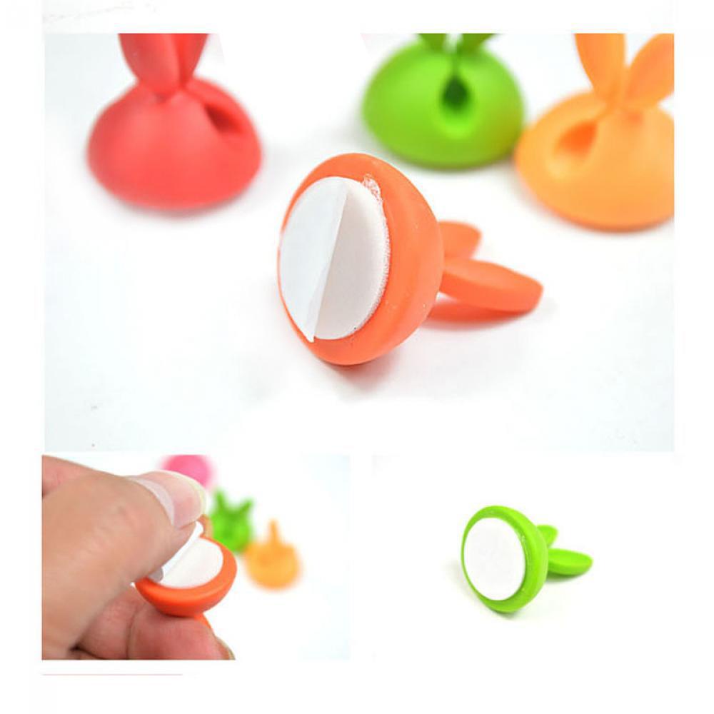 CHOOKEY Bộ 4 Kẹp Giữ Dây Cáp Hình Thỏ Bằng Silicon Giá Đỡ
