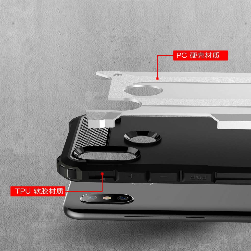 Ốp điện thoại cứng vỏ giáp 2 trong 1 thời trang cho Xiaomi Mi 8 Mi8 SE