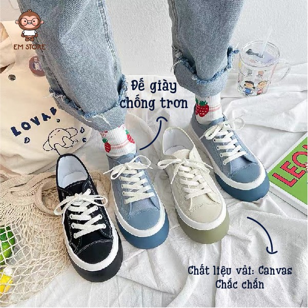 GIÀY BAMI MUI SNEAKER - CANVAS ĐẾ CAO DẸP 3CM HOTTREND ULLZANG DỄ PHỐI ĐỒ ÊM CHÂN