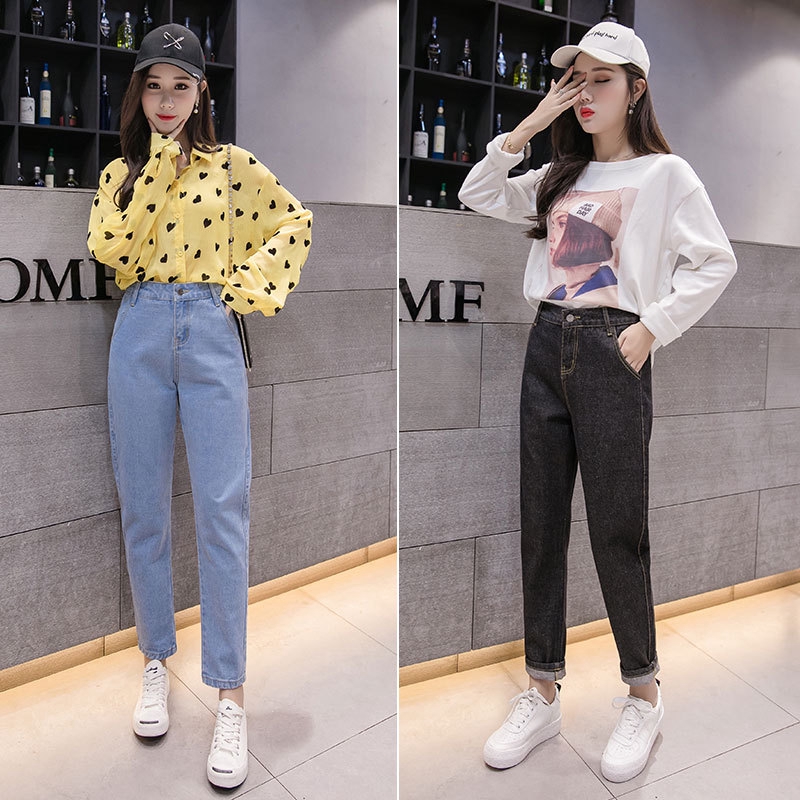 Quần Jeans Nữ Lưng Cao Ống Rộng Thời Trang 2018