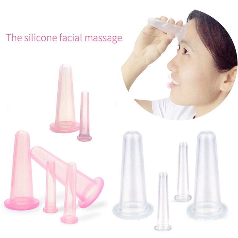 Set 4 cốc giác hơi mắt & mặt & cơ thể bằng Silicone chất lượng cao