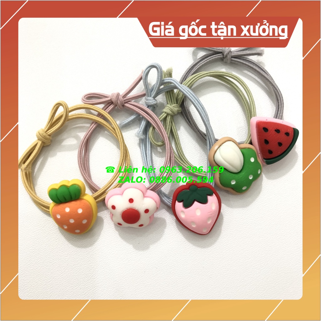 [ĐỆP] CHUN BUỘC TÓC HOA QUẢ SIÊU CUTE ĐƯỢC CHỌN KIỂU
