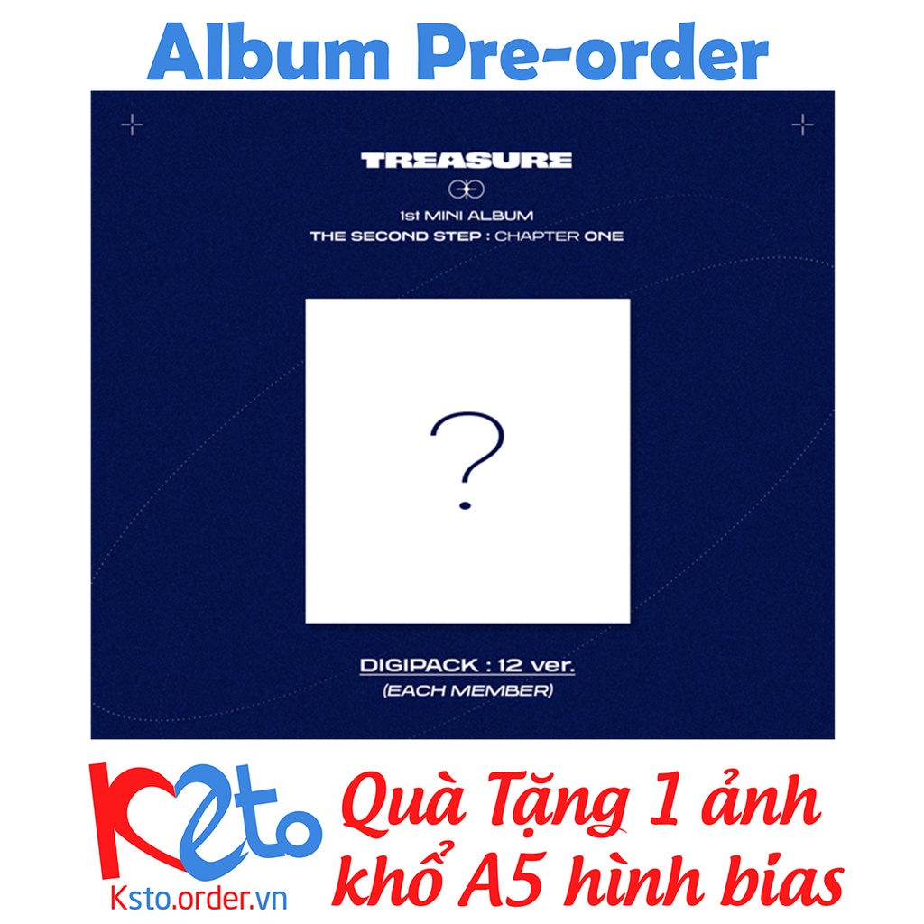 Album TREASURE - THE SECOND STEP : CHAPTER ONE (digipack) + Quà 1 ảnh khổ A5 hình bias (ghi chú khi đặt hàng)