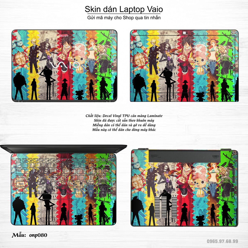 Skin dán Laptop Sony Vaio in hình One Piece _nhiều mẫu 6 (inbox mã máy cho Shop)