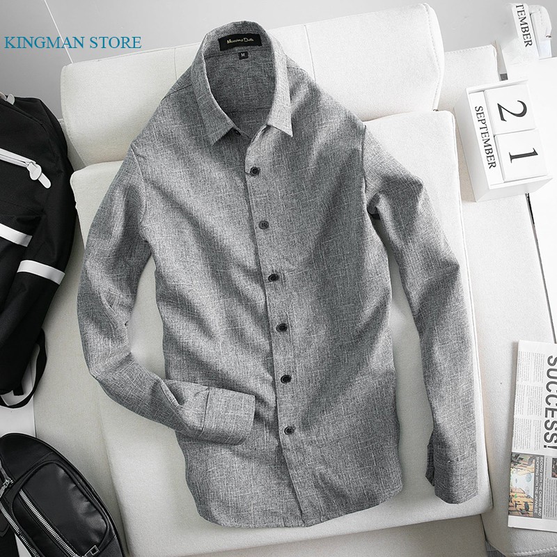 Áo Sơ Mi Nam Vải Đũi Cao Cấp, Áo Sơ Mi Ca Rô Dài Tay Chất Liệu Đũi Mềm Mịn Không Nhăn Mặc Rất Thoáng Mát - KINGMAN STORE | BigBuy360 - bigbuy360.vn