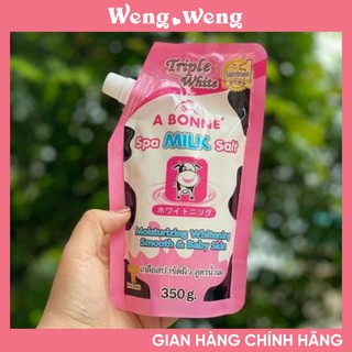 (On SALE) Muối tắm sữa bò tẩy tế bào chết A Bonne Spa Milk Salt Thái Lan 350gr