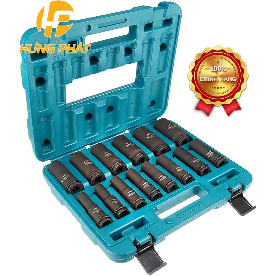 {Chính Hãng} Bộ khẩu tuýp dài Makita B-52308 (14 Chi tiết)