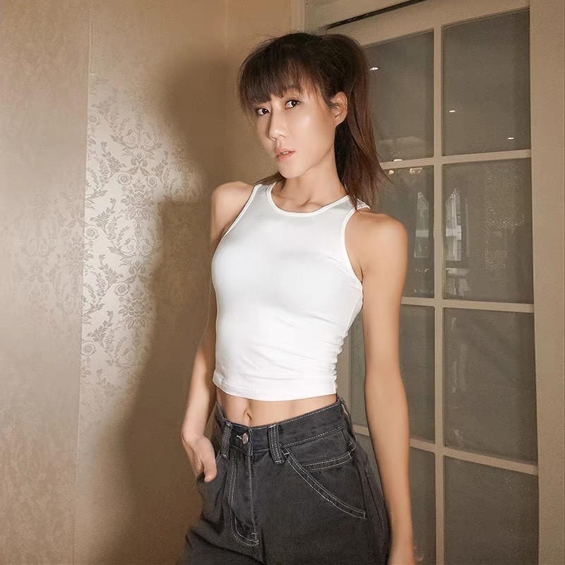 Áo Ba Lỗ Nữ 🌺SALE🌺 Áo Croptop đen trắng Thun Body chất liệu nhập khẩu cao cấp Dáng Ôm Siêu Đẹp SuzaHouse N08