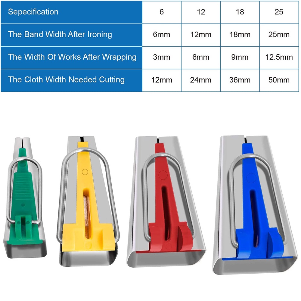 Dụng Cụ Kẹp Vải 5 Kích Cỡ 6MM 9MM 12MM 18MM 25MM