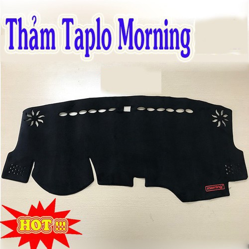 Thảm Taplo Lông Cừu Xe Morning 2008 đến 2020 mẫu lông cừu cao cấp có chống trượt